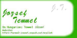 jozsef temmel business card